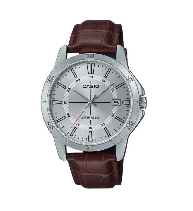 Casio MTP-V004L-7C Analog Leather Strap Watch For Men