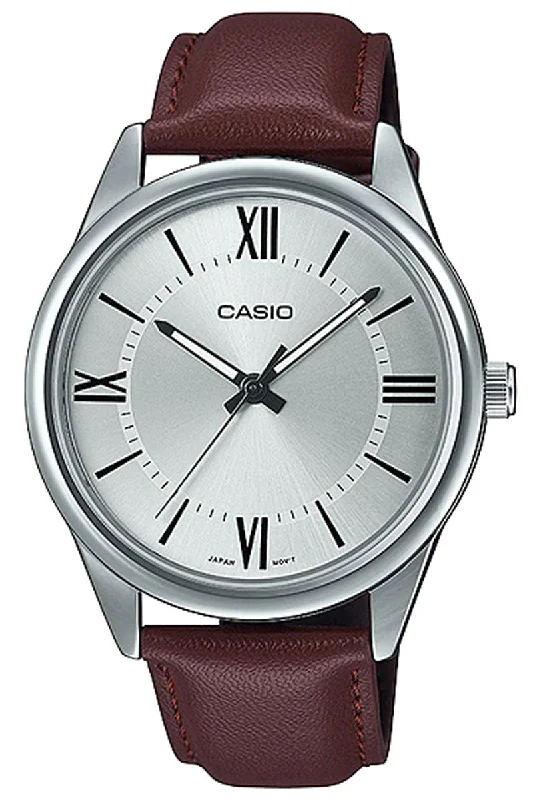 Casio MTP-V005L-7B5 Brown Leather Strap Watch for Men