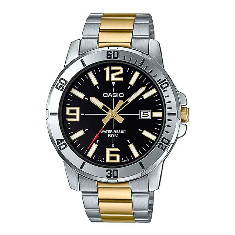 Casio MTP-VD01SG-1B Two-Toned Stainless Watch for Men