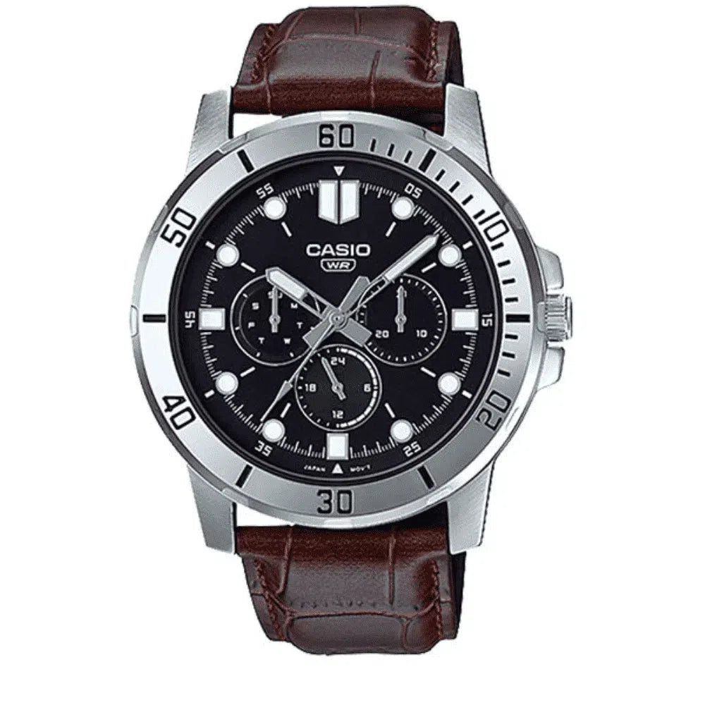 Casio MTP-VD300L-1E Brown Leather Watch for Men