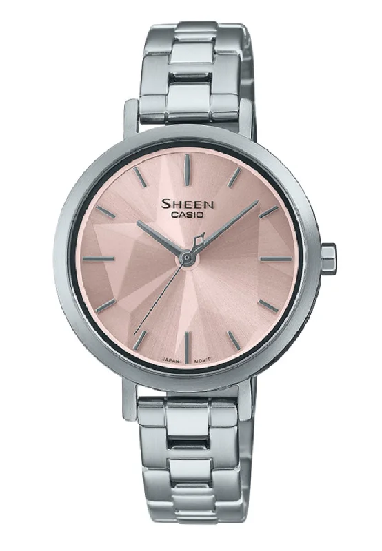 Casio Sheen SHE-4558D-4A Analog Stainless Steel Strap Watch For Women