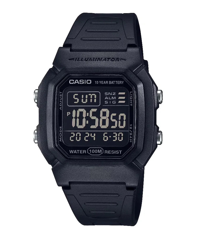 Casio W-800H-1B Digital Rubber Strap Watch For Men