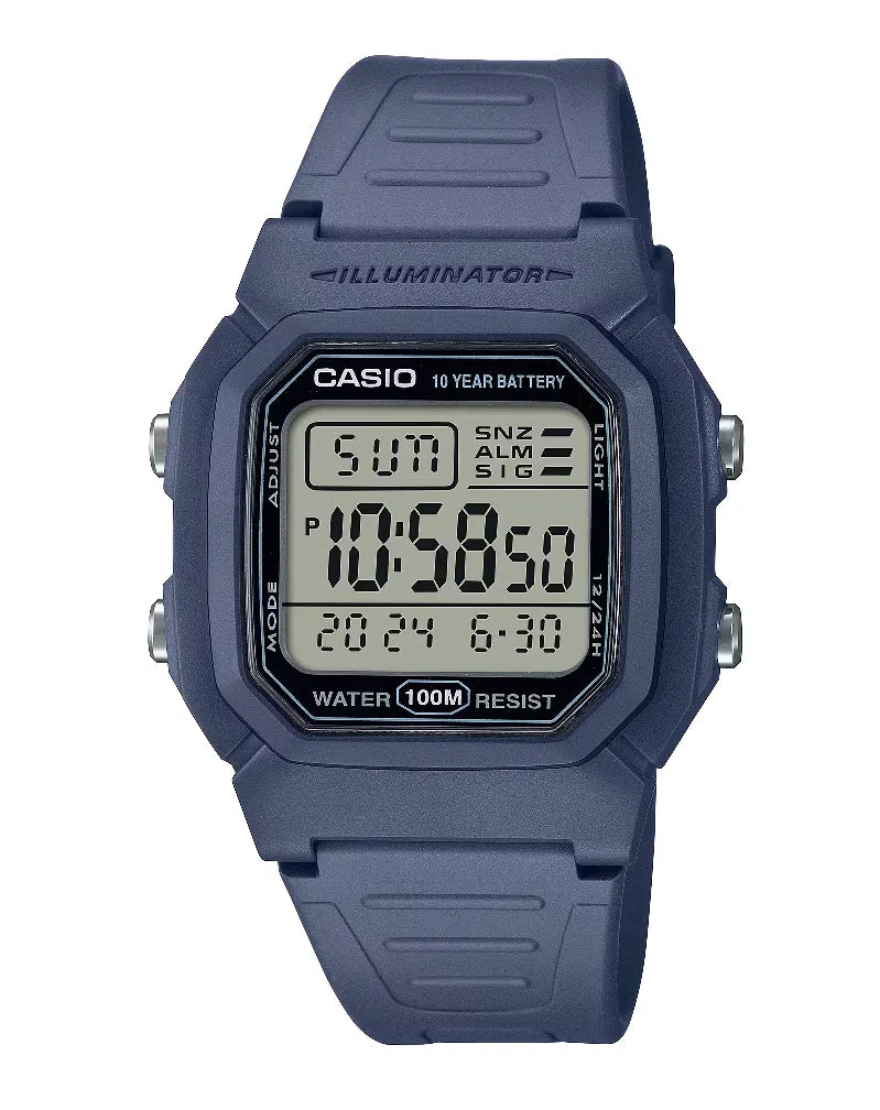 Casio W-800H-2A Digital Rubber Strap Watch For Men