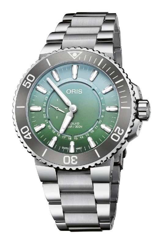 Oris Aquis Dat Watt Limited Edition II Stainless Steel 743 7734 4197-Set