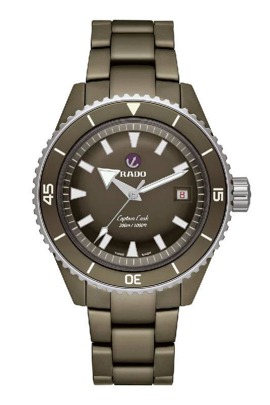 Rado Captain Cook Olive Green Ceramic Diver R32130312