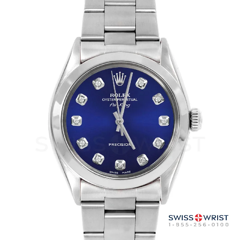 Rolex Air King 34mm | 5500-SS-BLU-DIA-AM-SMT-OYS