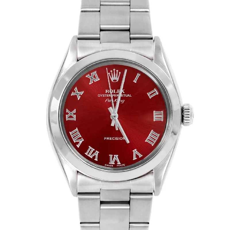 Rolex Air King 34mm | 5500-SS-RED-ROM-SMT-OYS