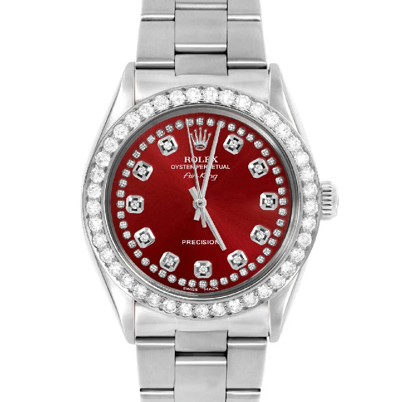 Rolex Air King 34mm | 5500-SS-RED-STRD-2CT-OYS