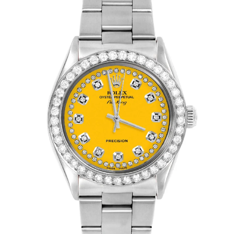 Rolex Air King 34mm | 5500-SS-YLW-STRD-2CT-OYS