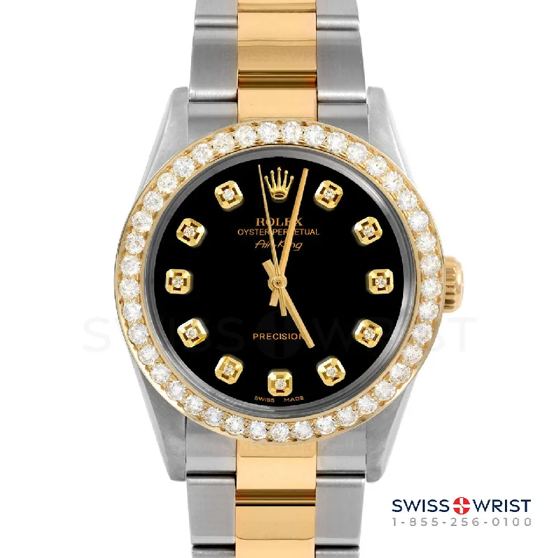 Rolex Air King 34mm | 5500-TT-BLK-DIA-AM-2CT-OYS