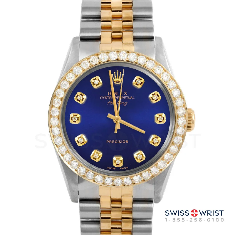 Rolex Air King 34mm | 5500-TT-BLU-DIA-AM-2CT-JBL