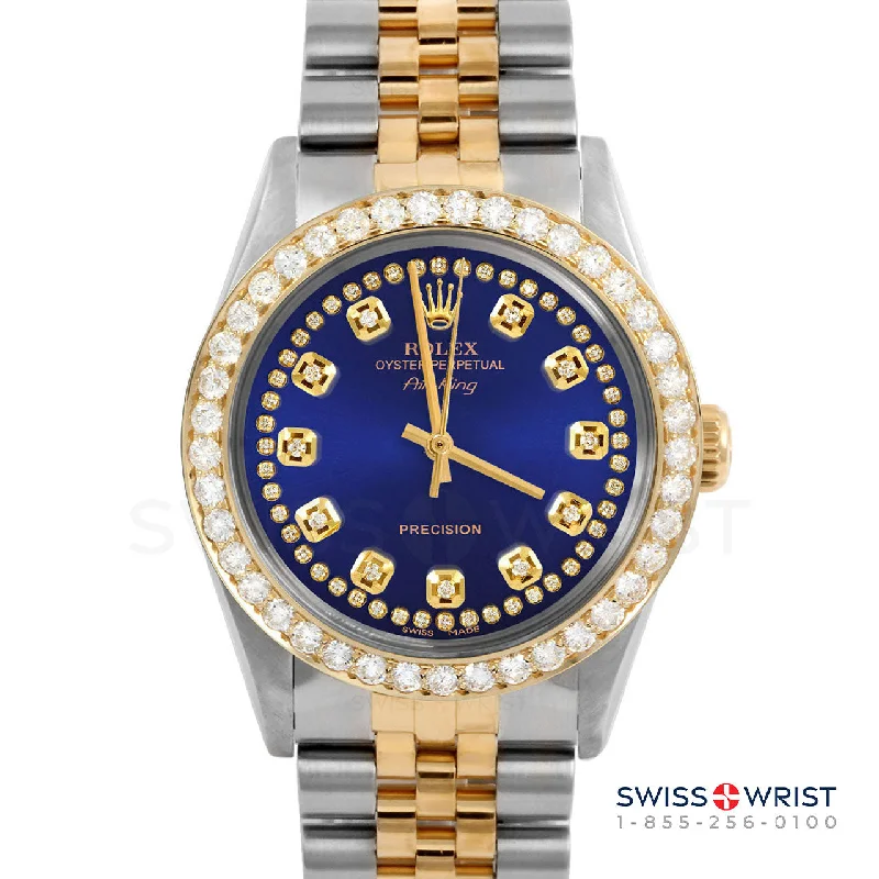 Rolex Air King 34mm | 5500-TT-BLU-STRD-2CT-JBL