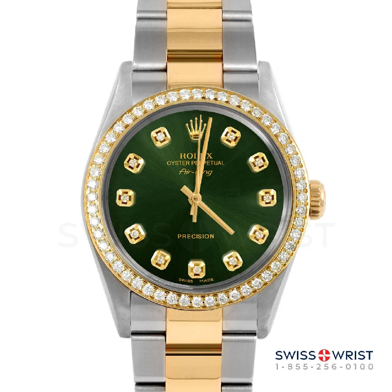 Rolex Air King 34mm | 5500-TT-GRN-DIA-AM-BDS-OYS