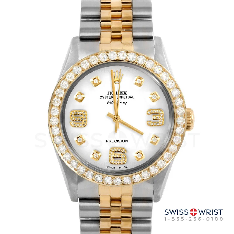 Rolex Air King 34mm | 5500-TT-WHT-8DA369-2CT-JBL