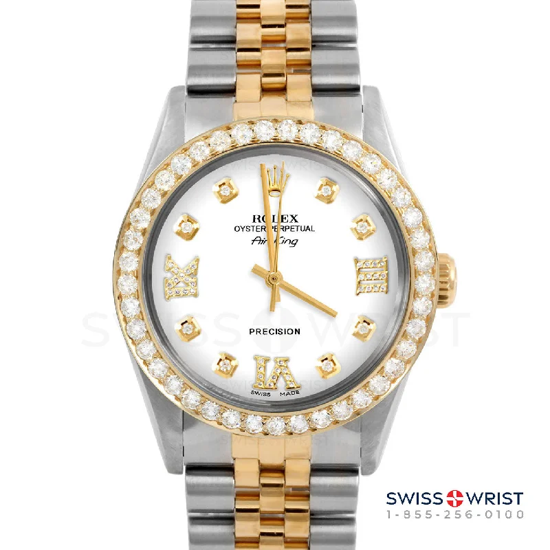 Rolex Air King 34mm | 5500-TT-WHT-8DR369-2CT-JBL