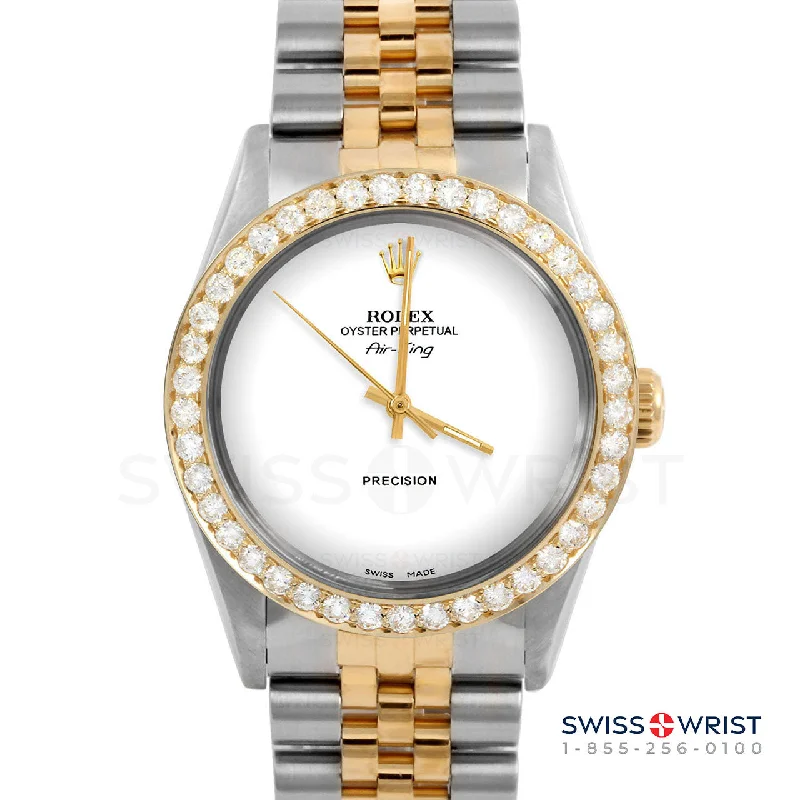 Rolex Air King 34mm | 5500-TT-WHT-NOHM-2CT-JBL