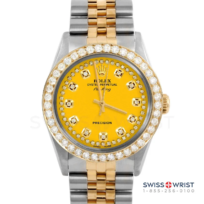 Rolex Air King 34mm | 5500-TT-YLW-STRD-2CT-JBL