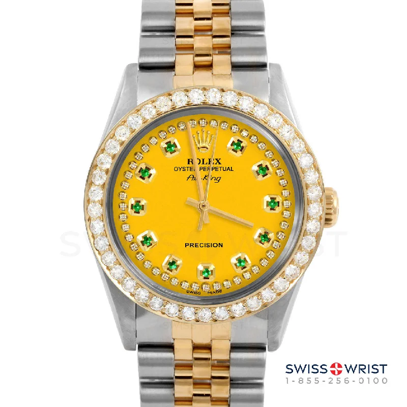 Rolex Air King 34mm | 5500-TT-YLW-STRE-2CT-JBL