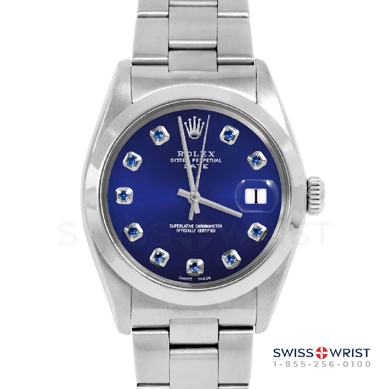 Rolex Date 34mm | 1500-SS-BLU-SPH-AM-SMT-OYS