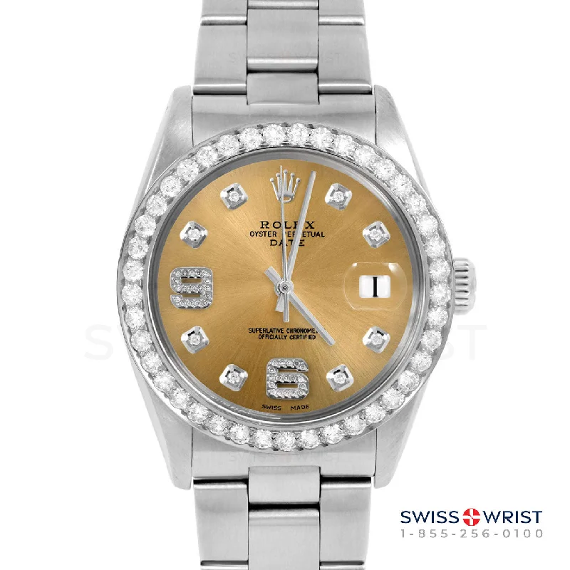 Rolex Date 34mm | 1500-SS-CHM-8DA69-2CT-OYS