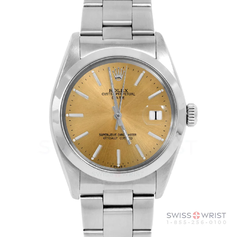 Rolex Date 34mm | 1500-SS-CHM-STK-SMT-OYS