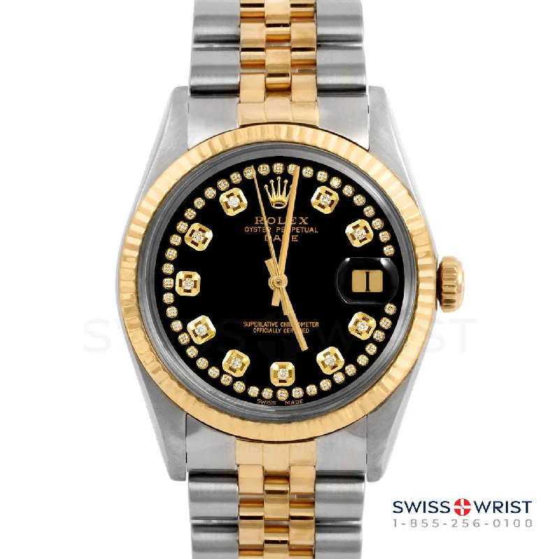 Rolex Date 34mm | 1500-TT-BLK-STRD-FLT-JBL