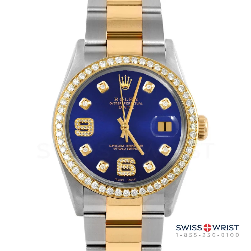 Rolex Date 34mm | 1500-TT-BLU-8DA69-BDS-OYS