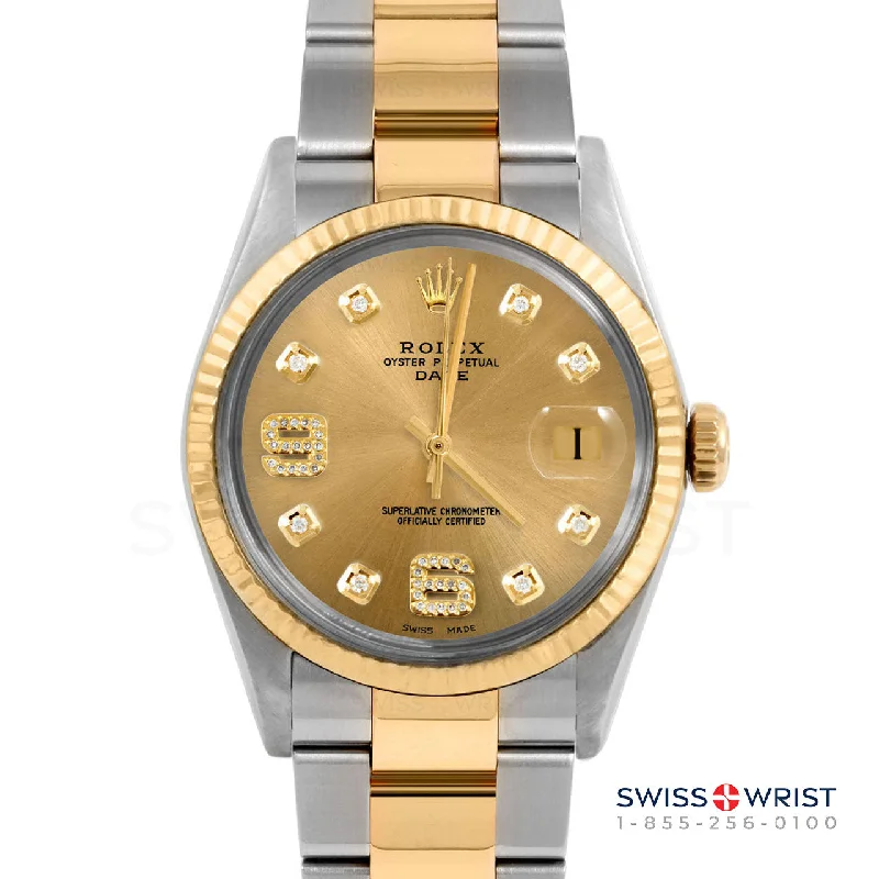 Rolex Date 34mm | 1500-TT-CHM-8DA69-FLT-OYS