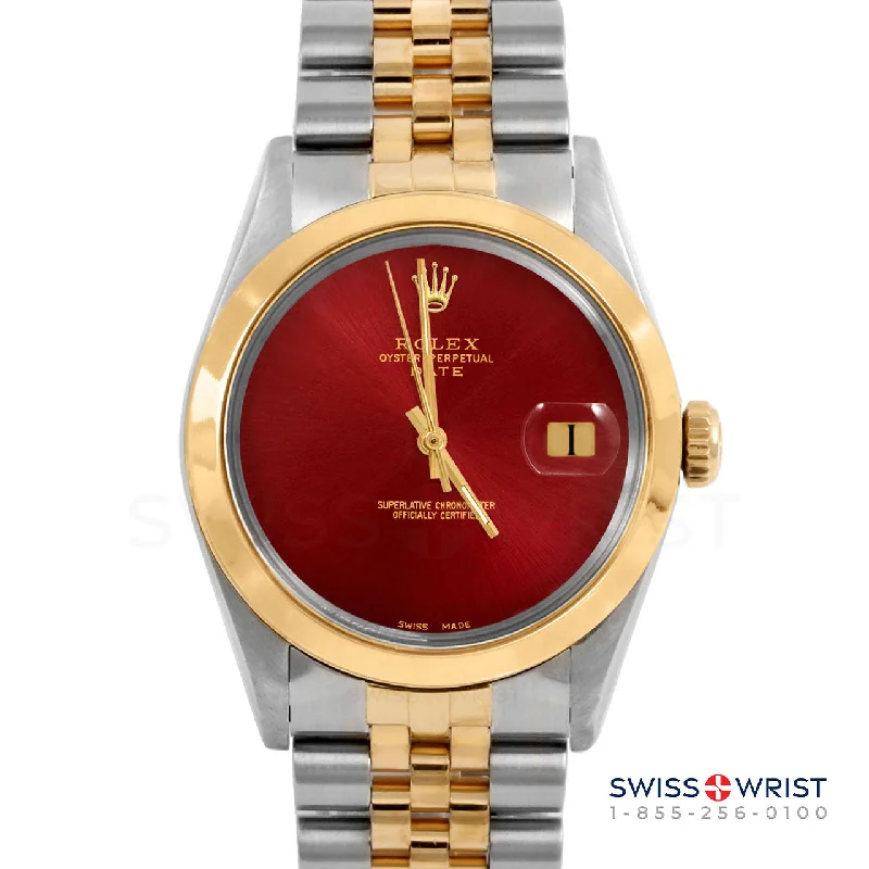 Rolex Date 34mm | 1500-TT-RED-NOHM-SMT-JBL