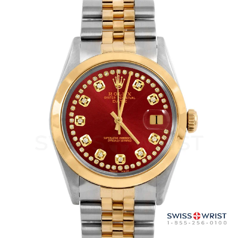 Rolex Date 34mm | 1500-TT-RED-STRD-SMT-JBL