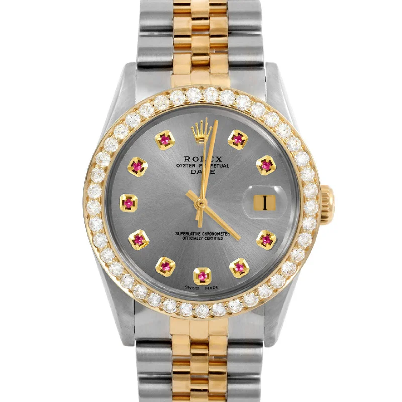 Rolex Date 34mm | 1500-TT-SLT-RBY-AM-2CT-JBL