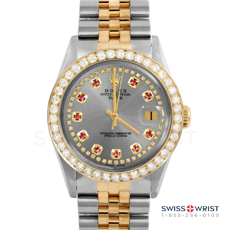 Rolex Date 34mm | 1500-TT-SLT-STRR-2CT-JBL