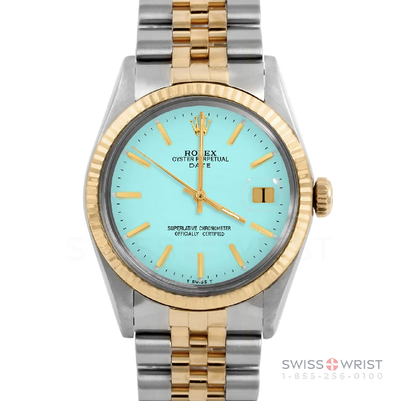 Rolex Date 34mm | 1500-TT-TRQ-STK-FLT-JBL