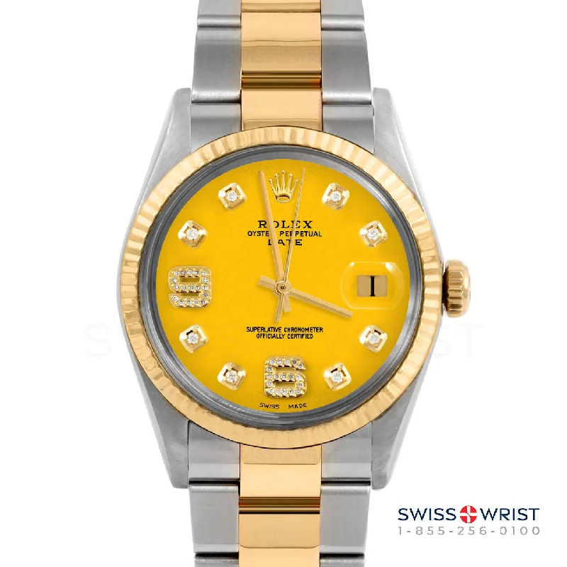 Rolex Date 34mm | 1500-TT-YLW-8DA69-FLT-OYS