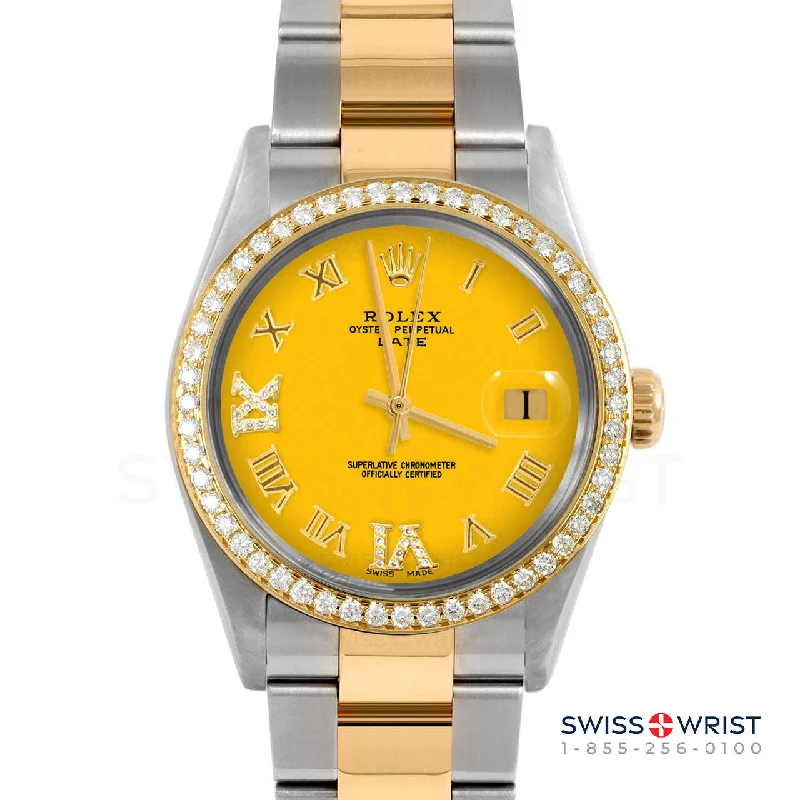 Rolex Date 34mm | 1500-TT-YLW-RDR69-BDS-OYS