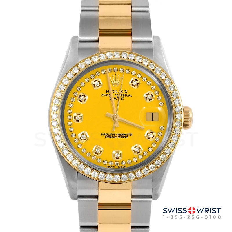 Rolex Date 34mm | 1500-TT-YLW-STRD-BDS-OYS