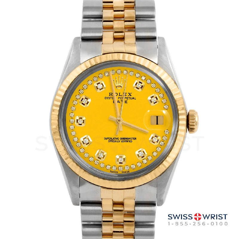 Rolex Date 34mm | 1500-TT-YLW-STRD-FLT-JBL