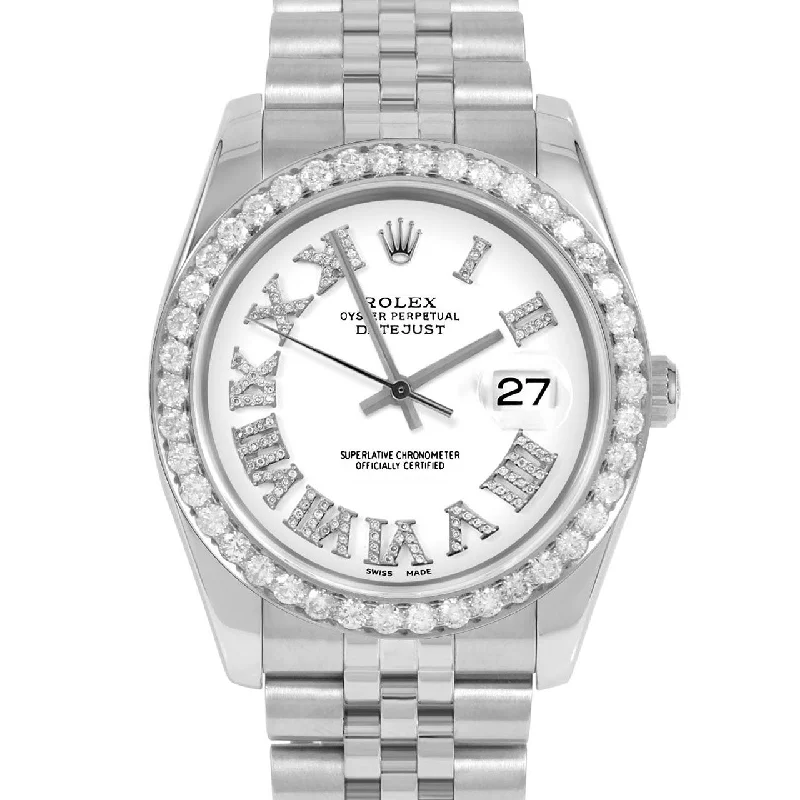 Rolex Datejust 36mm | 116234-WHT-FDR-25CT-JBL