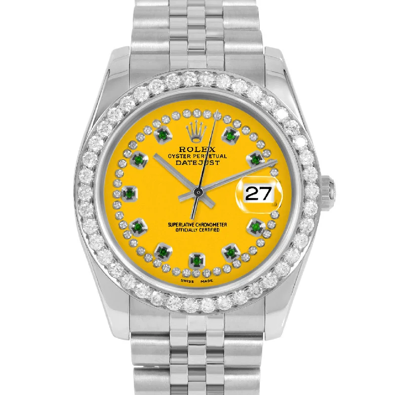 Rolex Datejust 36mm | 116234-YLW-STRE-25CT-JBL