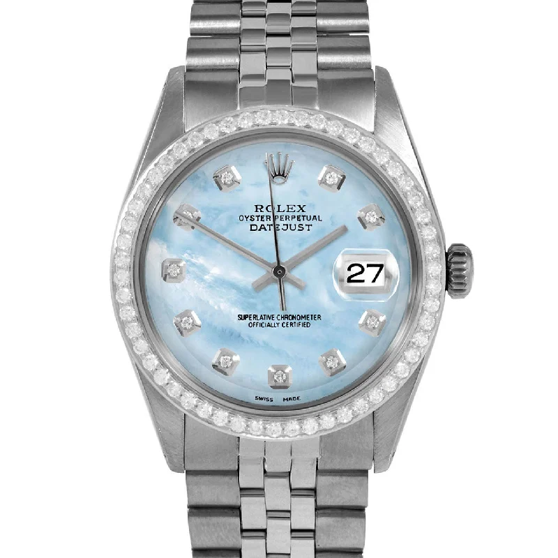 Rolex Datejust 36mm | 1601-SS-LBMOP-DIA-AM-BDS-JBL