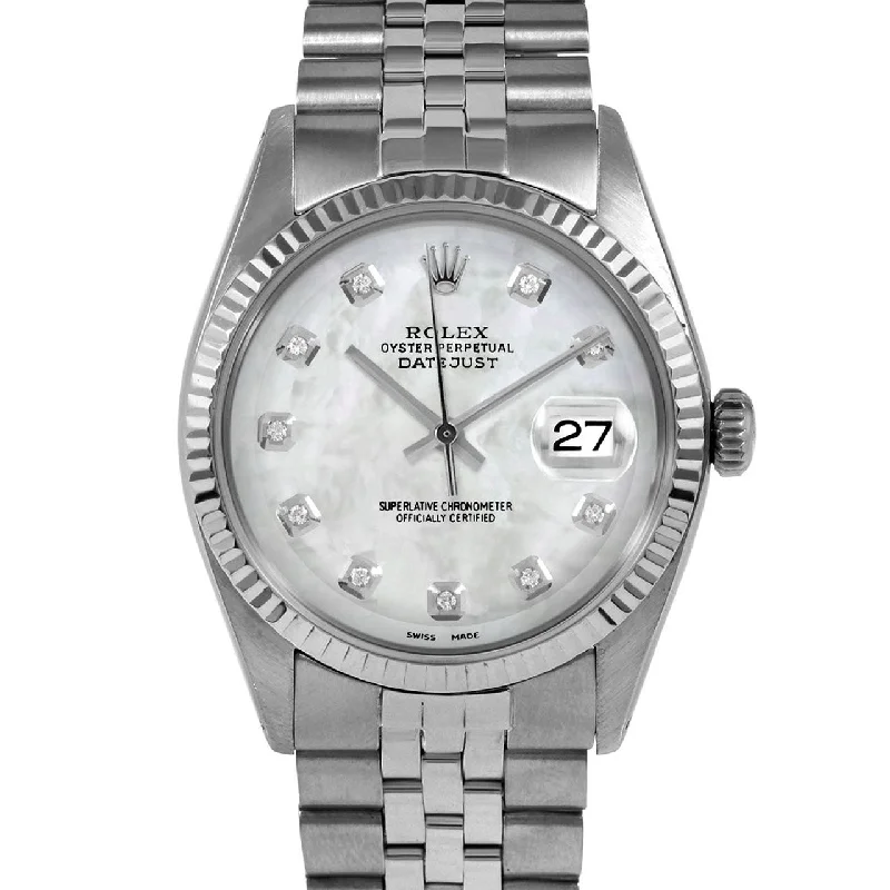 Rolex Datejust 36mm | 1601-SS-WMOP-DIA-AM-FLT-JBL