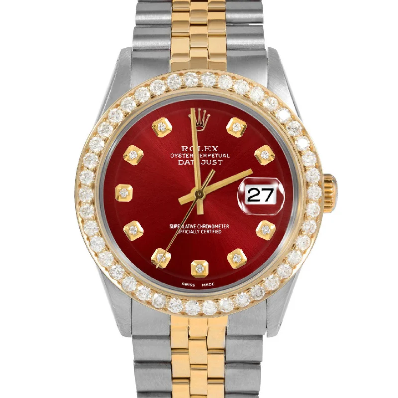 Rolex Datejust 36mm | 1601-TT-RED-DIA-AM-25CT-JBL