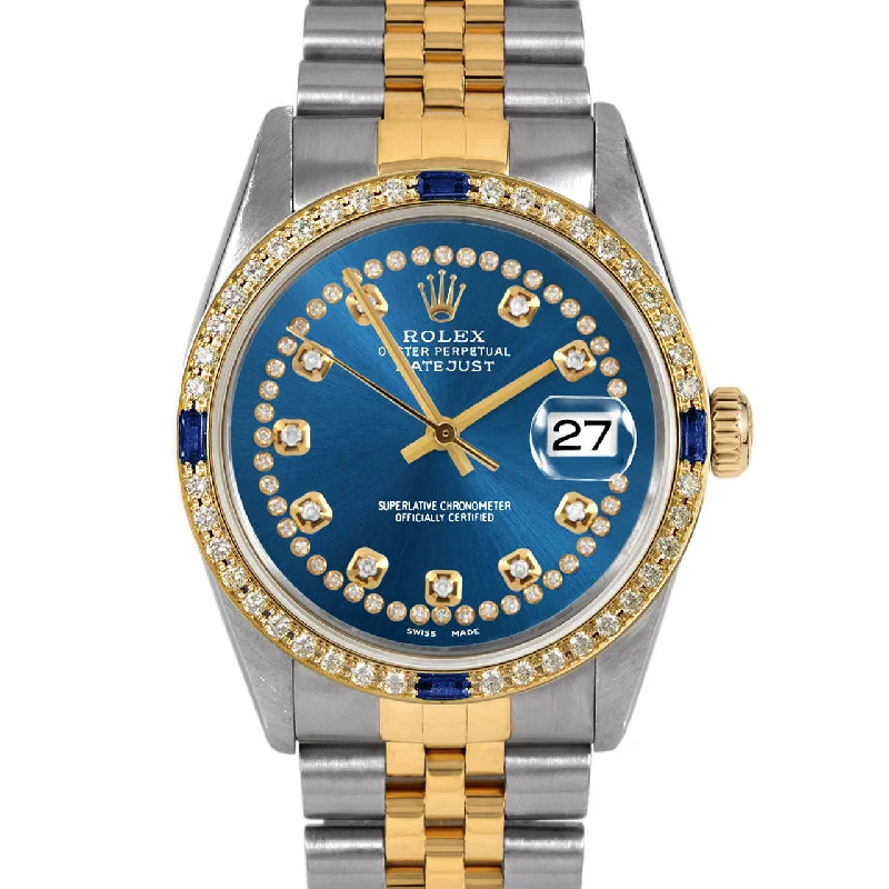 Rolex Datejust 36mm | 16013-BLU-STRD-4SPH-JBL