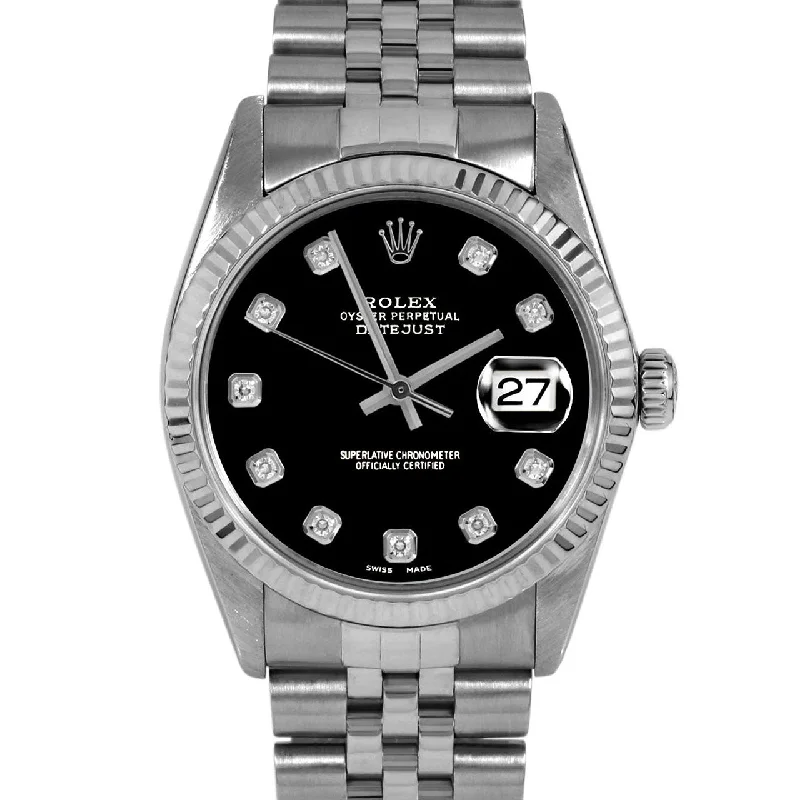 Rolex Datejust 36mm | 16014-BLK-DIA-AM-FLT-JBL