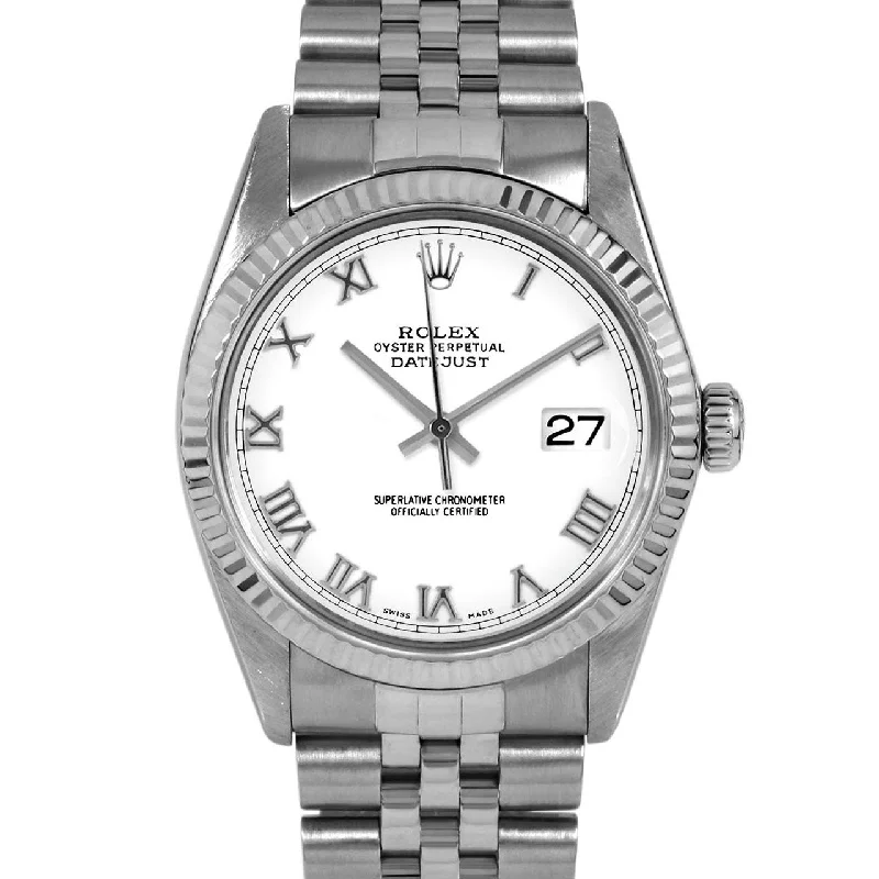 Rolex Datejust 36mm | 16014-WHT-ROM-FLT-JBL