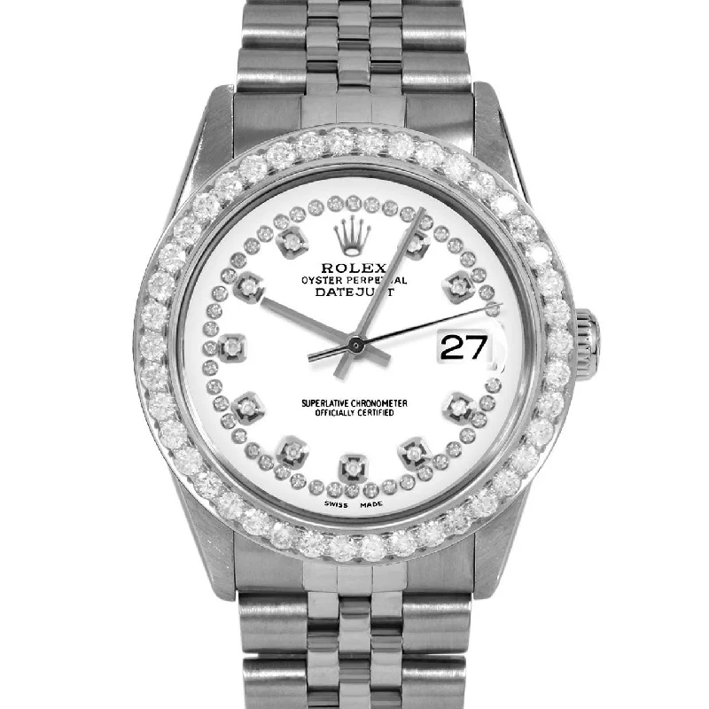 Rolex Datejust 36mm | 16014-WHT-STRD-25CT-JBL