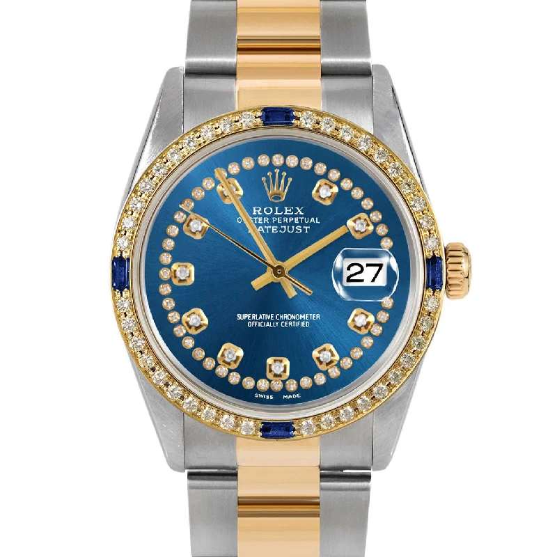 Rolex Datejust 36mm | 16233-BLU-STRD-4SPH-OYS