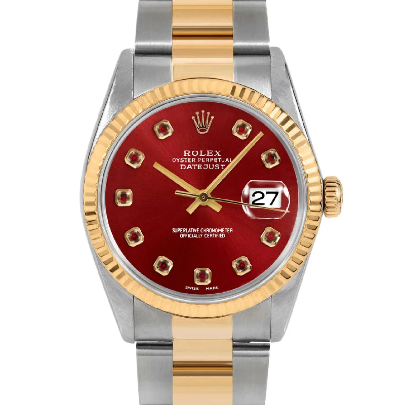 Rolex Datejust 36mm | 16233-RED-RBY-AM-FLT-OYS