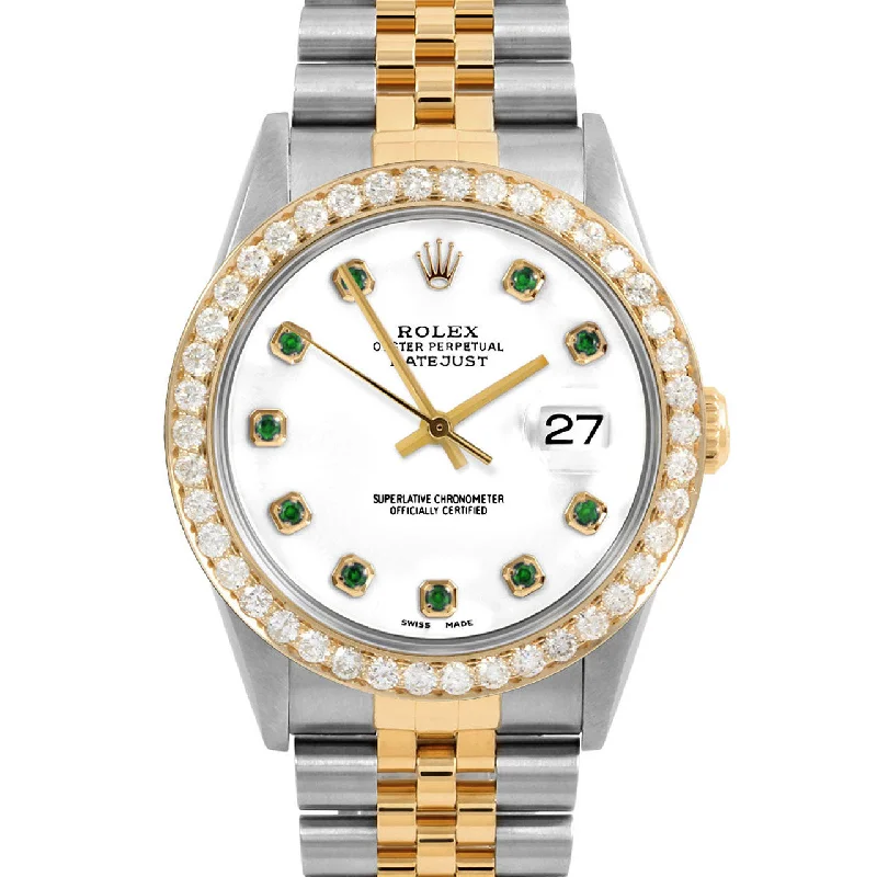 Rolex Datejust 36mm | 16233-WHT-EMD-AM-25CT-JBL