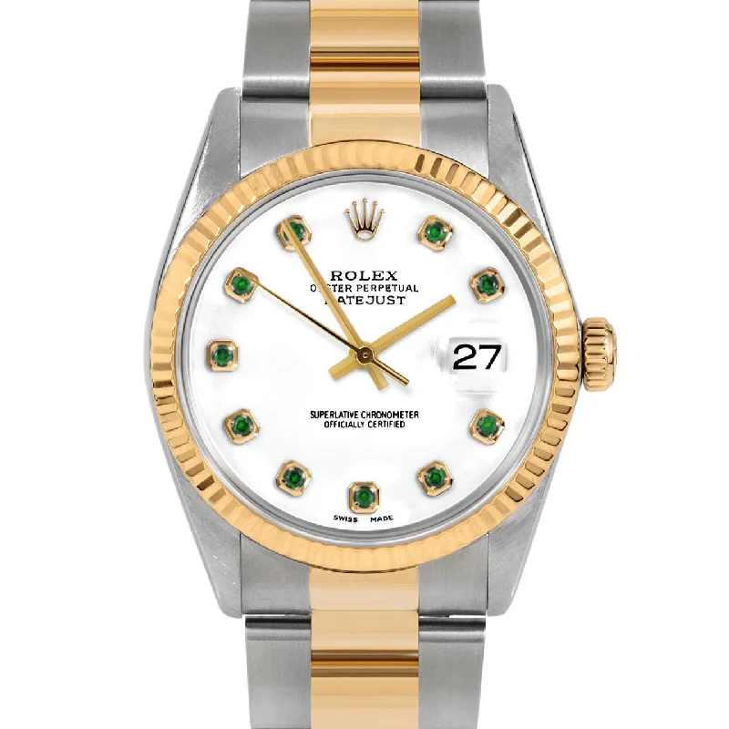 Rolex Datejust 36mm | 16233-WHT-EMD-AM-FLT-OYS